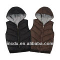 winter nice design hooded sleeveless jackets for men